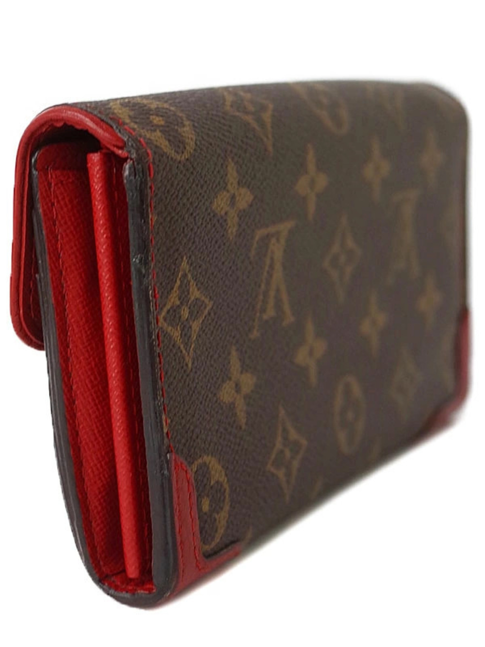 Louis Vuitton Retiro Sarah Wallet Portefeuille Monogram Bi fold Long Brown